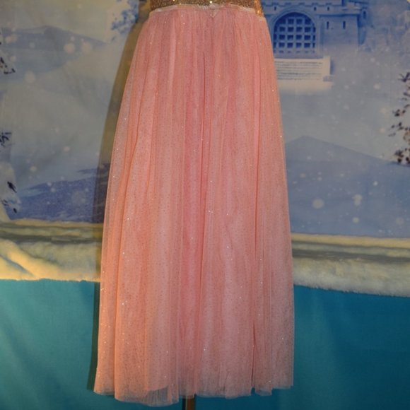 NWT ~ Girls Just Couture Sparkle Pink & Gold Skylar Dress $101 - Picture 5 of 10